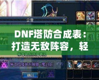 DNF塔防合成表：打造無敵陣容，輕松制霸塔防世界！