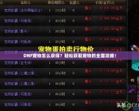 DNF寵物怎么獲得？輕松獲取寵物的全面攻略！
