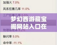 夢(mèng)幻西游藏寶閣網(wǎng)站入口在哪？揭秘一站式游戲裝備交易平臺(tái)！