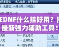 現(xiàn)在DNF什么掛好用？揭秘最新強力輔助工具！