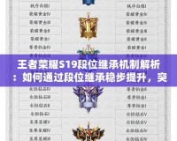 王者榮耀S19段位繼承機(jī)制解析：如何通過(guò)段位繼承穩(wěn)步提升，突破自我？