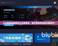 LOL美服加速器怎么設(shè)置路徑，提升游戲體驗(yàn)的必備技巧！
