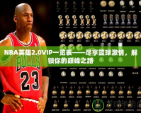 NBA英雄2.0VIP一覽表——盡享籃球激情，解鎖你的巔峰之路