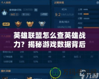 英雄聯(lián)盟怎么查英雄戰(zhàn)力？揭秘游戲數(shù)據(jù)背后的秘密
