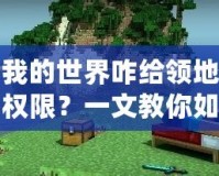 我的世界咋給領(lǐng)地權(quán)限？一文教你如何輕松管理自己的領(lǐng)地