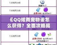 《QQ炫舞寵物蛋怎么獲得？全面攻略揭秘！》