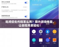 吃雞優(yōu)化代碼怎么用？提升游戲性能，讓你吃雞更輕松！