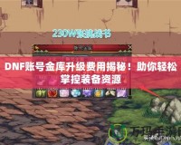 DNF賬號金庫升級費用揭秘！助你輕松掌控裝備資源