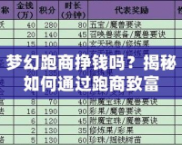 夢幻跑商掙錢嗎？揭秘如何通過跑商致富