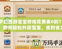 夢(mèng)幻西游寶寶修煉花費(fèi)表0到17，助你輕松升級(jí)寶寶，省時(shí)省力！