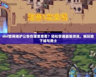 dnf官網(wǎng)維護公告在哪里查看？輕松掌握最新資訊，暢玩地下城與勇士