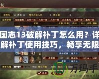 三國(guó)志13破解補(bǔ)丁怎么用？詳解破解補(bǔ)丁使用技巧，暢享無限樂趣！