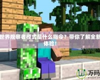 我的世界觀察者模式是什么指令？帶你了解全新游戲體驗！