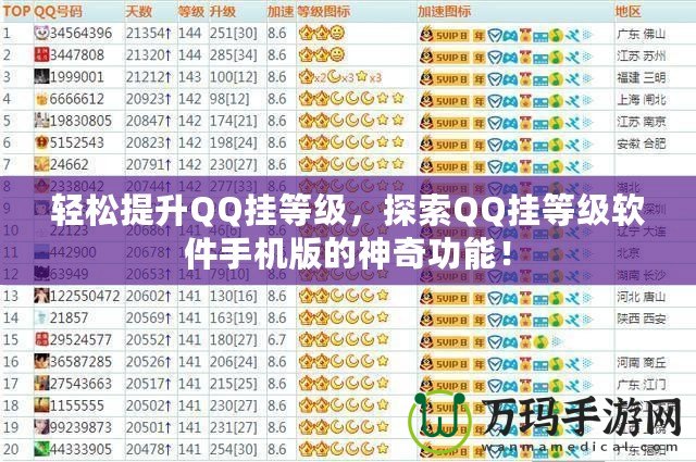 輕松提升QQ掛等級(jí)，探索QQ掛等級(jí)軟件手機(jī)版的神奇功能！