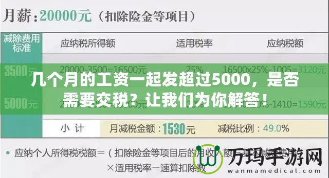 幾個(gè)月的工資一起發(fā)超過5000,是否需要交稅?讓我們?yōu)槟憬獯穑? title=