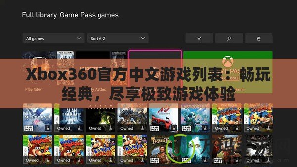 Xbox360官方中文游戲列表：暢玩經(jīng)典，盡享極致游戲體驗