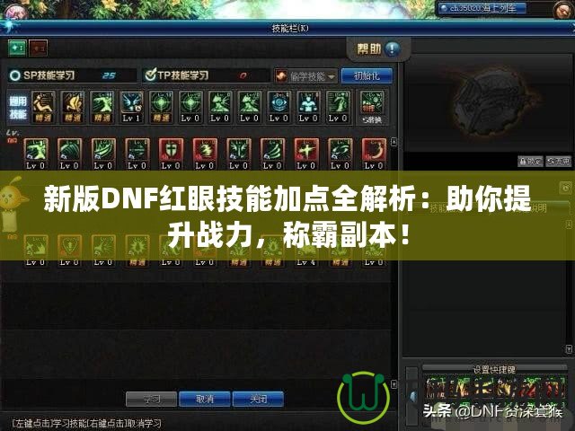 新版DNF紅眼技能加點(diǎn)全解析：助你提升戰(zhàn)力，稱霸副本！