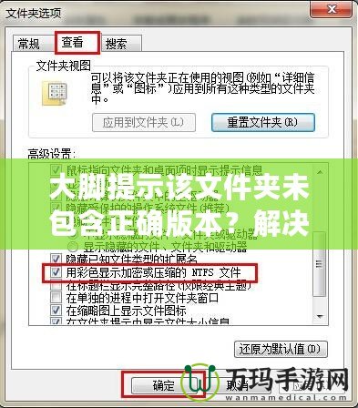 大腳提示該文件夾未包含正確版本？解決方案全解析，助你輕松應(yīng)對
