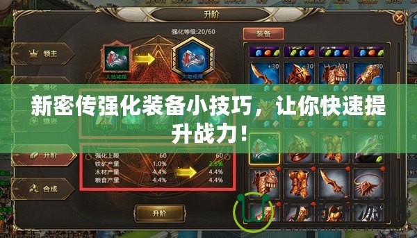 新密傳強(qiáng)化裝備小技巧，讓你快速提升戰(zhàn)力！
