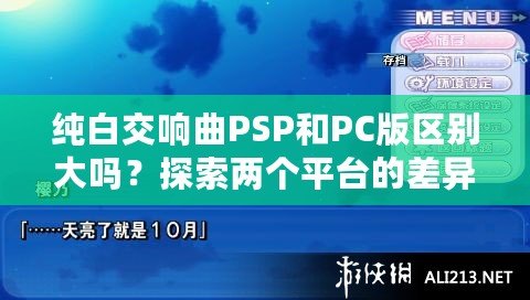 純白交響曲PSP和PC版區(qū)別大嗎？探索兩個平臺的差異與游戲魅力